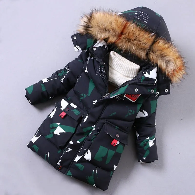 Rlyaeiz/качественные модные зимние куртки для мальчиков Повседневная парка с