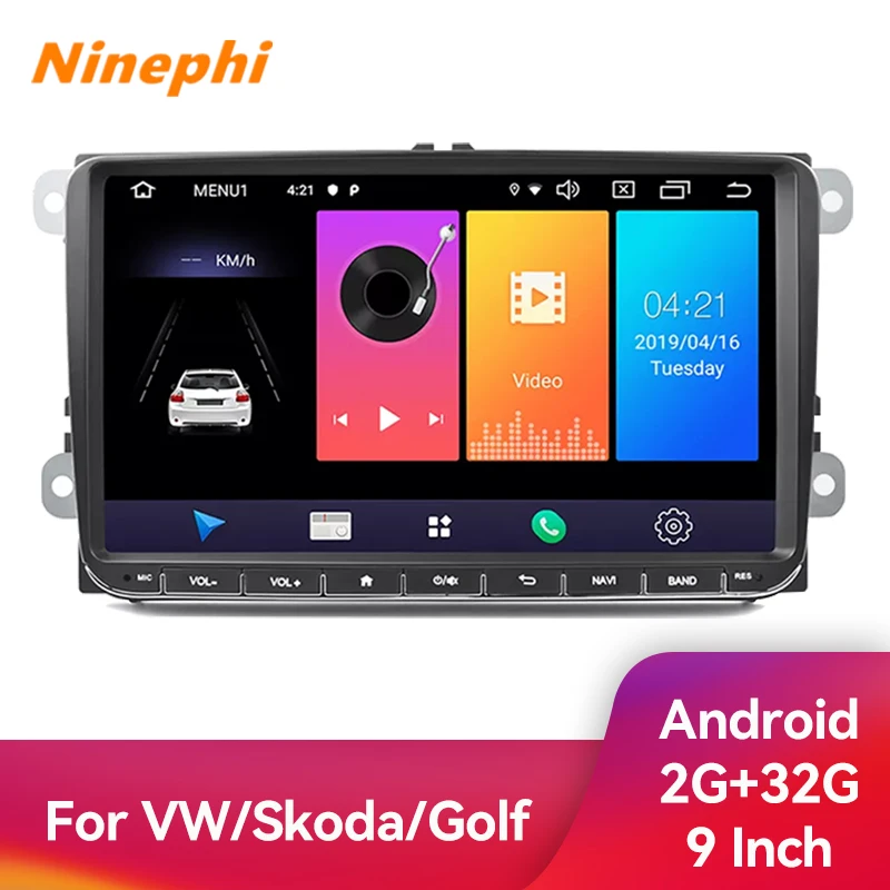 

Автомагнитола 2 Din Android 9,0 с GPS-навигацией для Seat Leon Altea VW Amarok Touran Skoda Octavia 2 Polo Golf 5 6 7 мультимедиа