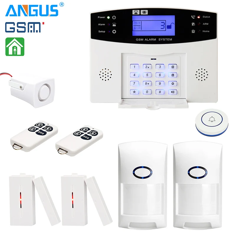Alex Google Compatible Tuya Smart Alarm System with 110db Siren GSM Wifi PSTN 433mhz Wireless Home Burglar Security Alarms Kit B