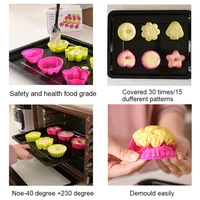 30 pcs food grade silicone baking mold cupcake muffin liners home kitchen cute cake mold baking tools for cakes egg tart mold