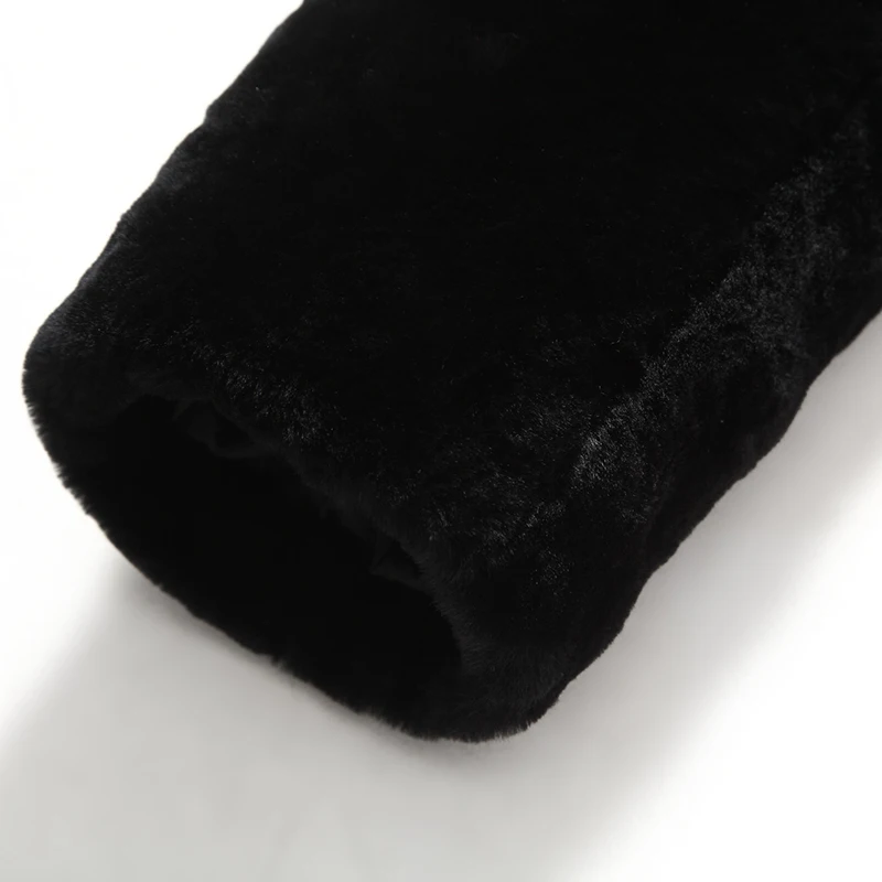 100% шерстяное пальто овчина меховое зимняя куртка для мужчин Воротник из меха