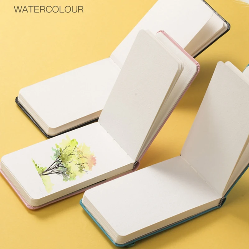 

Diary Notebook Travelers Journal Notepad Blended Cotton Medium Coarse Watercolor paper A6 Sketchbook Handbook