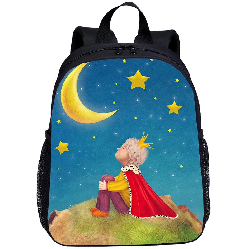 Детские школьные рюкзаки для девочек с рисунком Маленького принца Mochila, Детская сумка для детского сада, школьный рюкзак для мальчиков - Цвет: Темно-синий