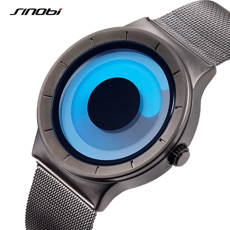 Высококачественные мужские часы Sinobi Vortex Concept из нержавеющей стали 316L современные