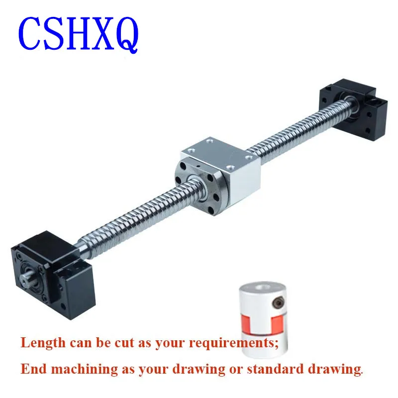 

Шариковая гайка SFU2005, шариковый винт L900mm + BKBF15 для обработки конечной обработки + шариковая гайка 2005 + муфта + держатель для деталей ЧПУ