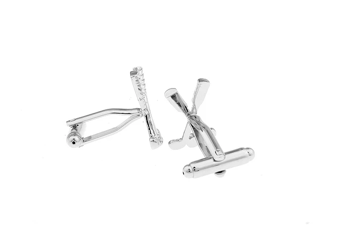 Sport Design Golf Club Cufflinks Non-fading Silver Color Cuff Links Wholesale&ampretail Quality Brass Material | Украшения и
