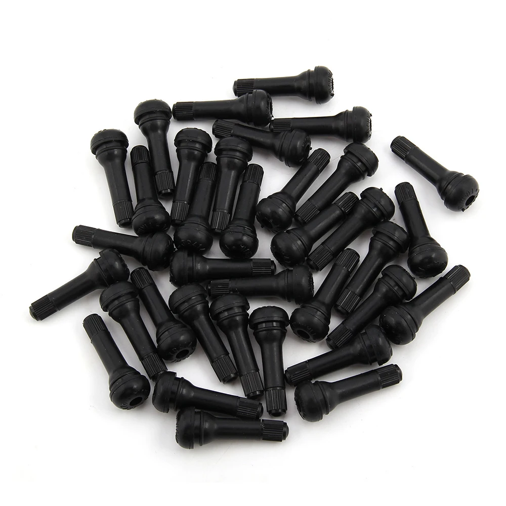 

100x 50mm TR414 Rubber Valves / Tire Valves Also for Steel Rims Black US Warehouse Free Shipping