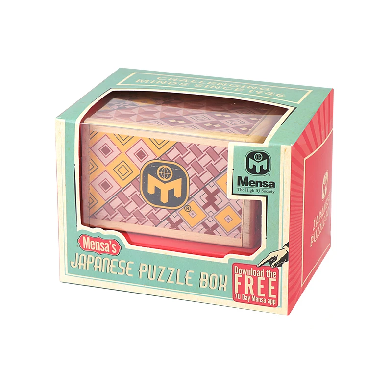 Mensa Japanese Puzzle Box Wooden Magic Compartment Brain Teaser trick box Educational Secret Kids Wood Toy Gift|Пазлы| |