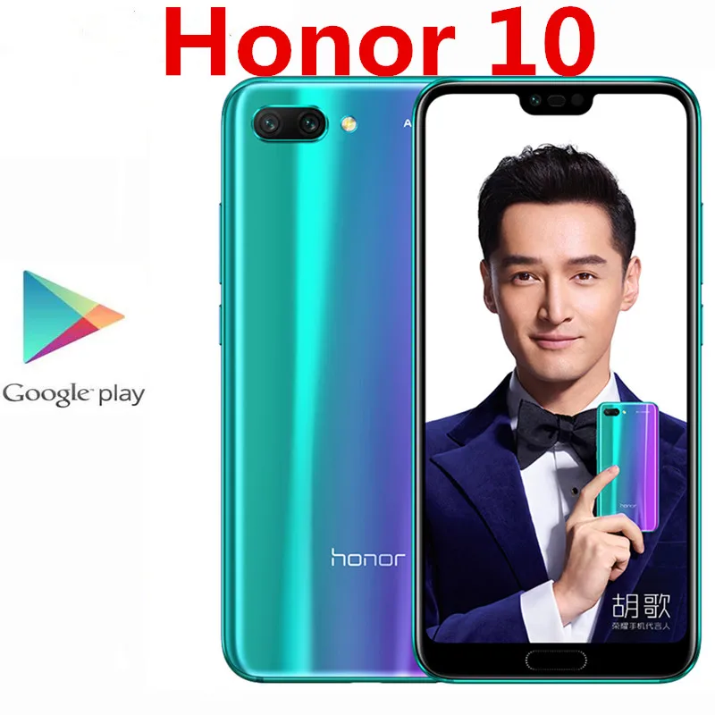 Смартфон Honor 10 4G LTE Kirin 970 сканер отпечатка пальца 6 ГБ ОЗУ 128 Гб ПЗУ 24 МП 3 камеры