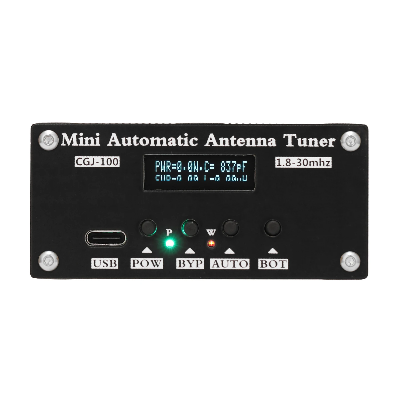 ATU 100 1 8 30 МГц 0 91 дюймов OLED Дисплей HAM тестер Мини автоматический тюнер антенны