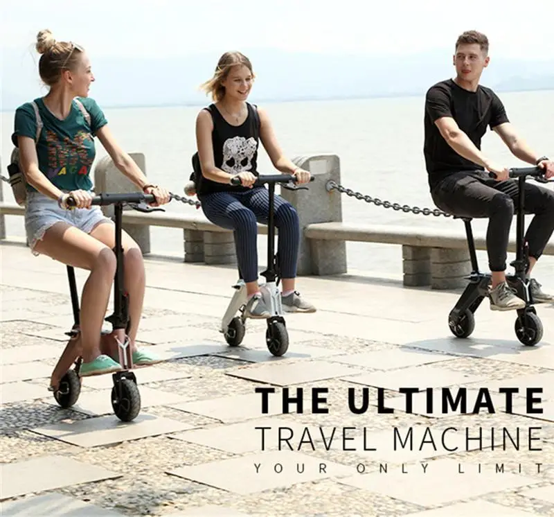 Электрический мини скутер велосипед двухколесный электрический 8 дюймов 250 Вт 46 в