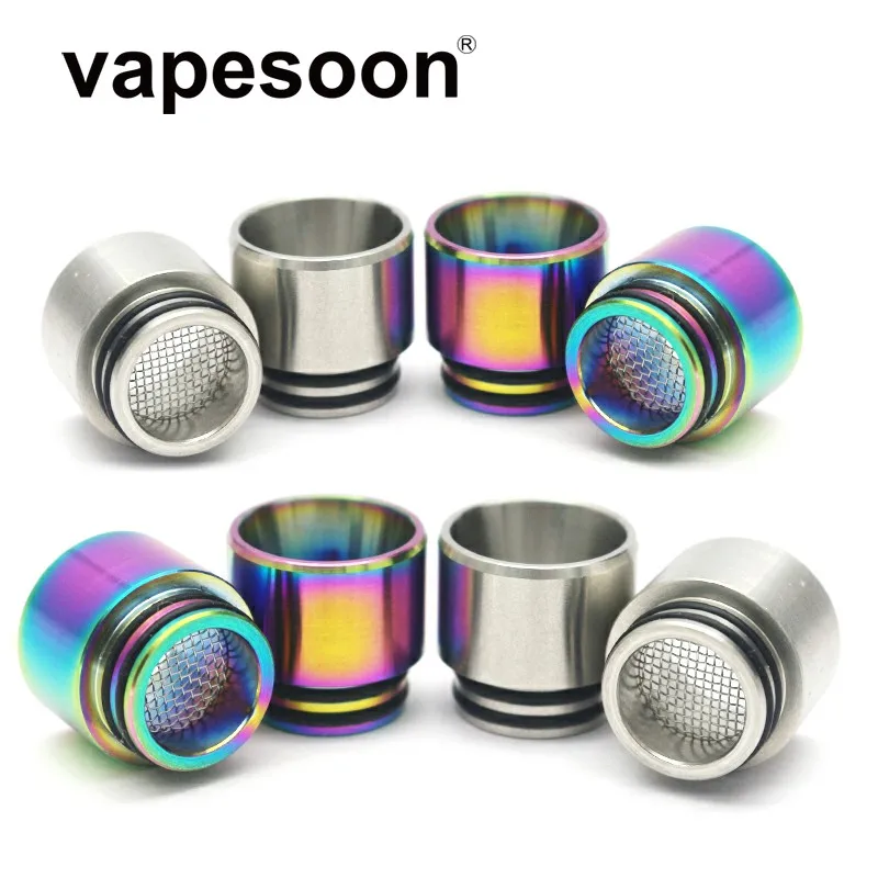 Аутентичный VapeSoon 810 нержавеющая сталь капельный наконечник анти-Жареное масло капельный наконечник для IJUST 3 TFV12 Prince и т. д. SS Радужный цвет