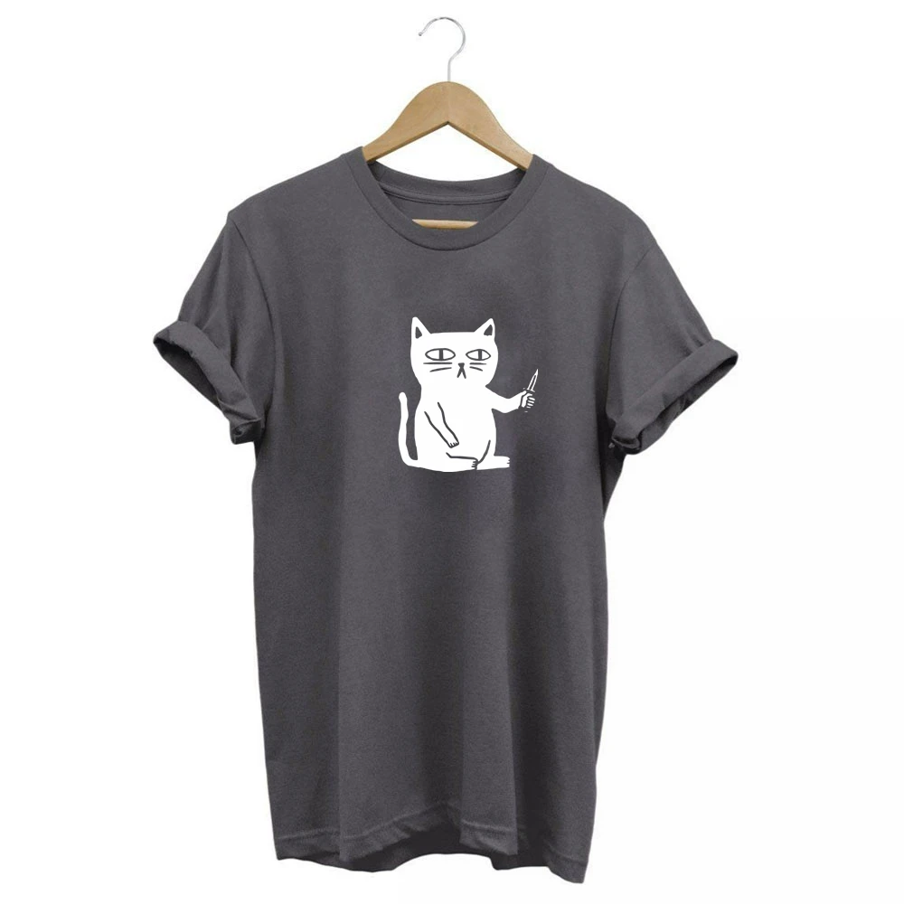 Футболка COSMIC STRING унисекс из 100% хлопка с принтом кота крутая женская рубашка