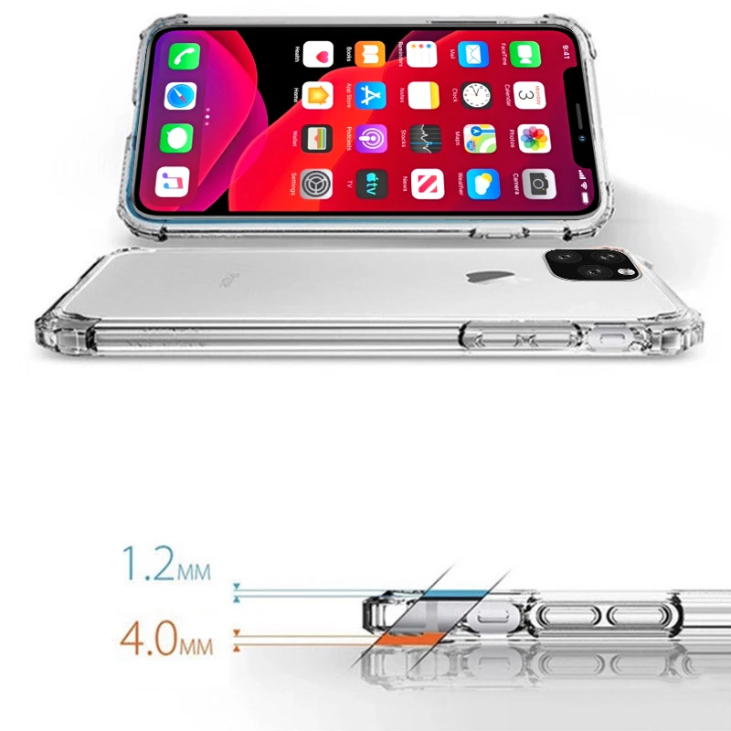 Сверхмощный защитный чехол для iPhone 11 2019 X XS Max четыре угла усиленный силиконовый