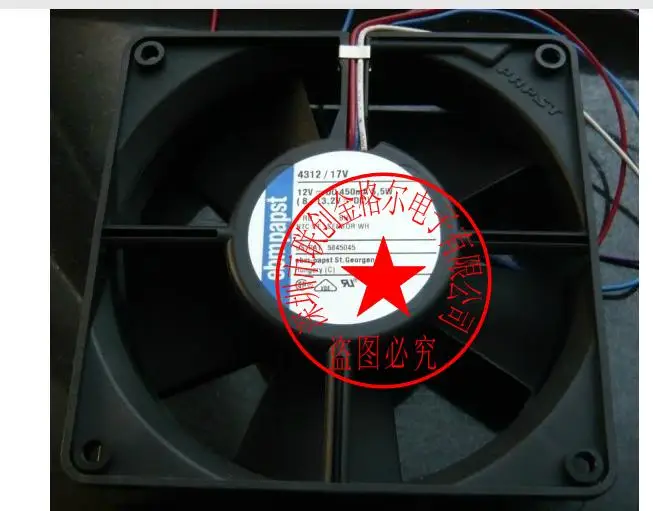 

BRAND NEW 4312/17GM DC12V 3W 3WIRES ORIGINAL GERMANY 120*120*32 FAN FANS