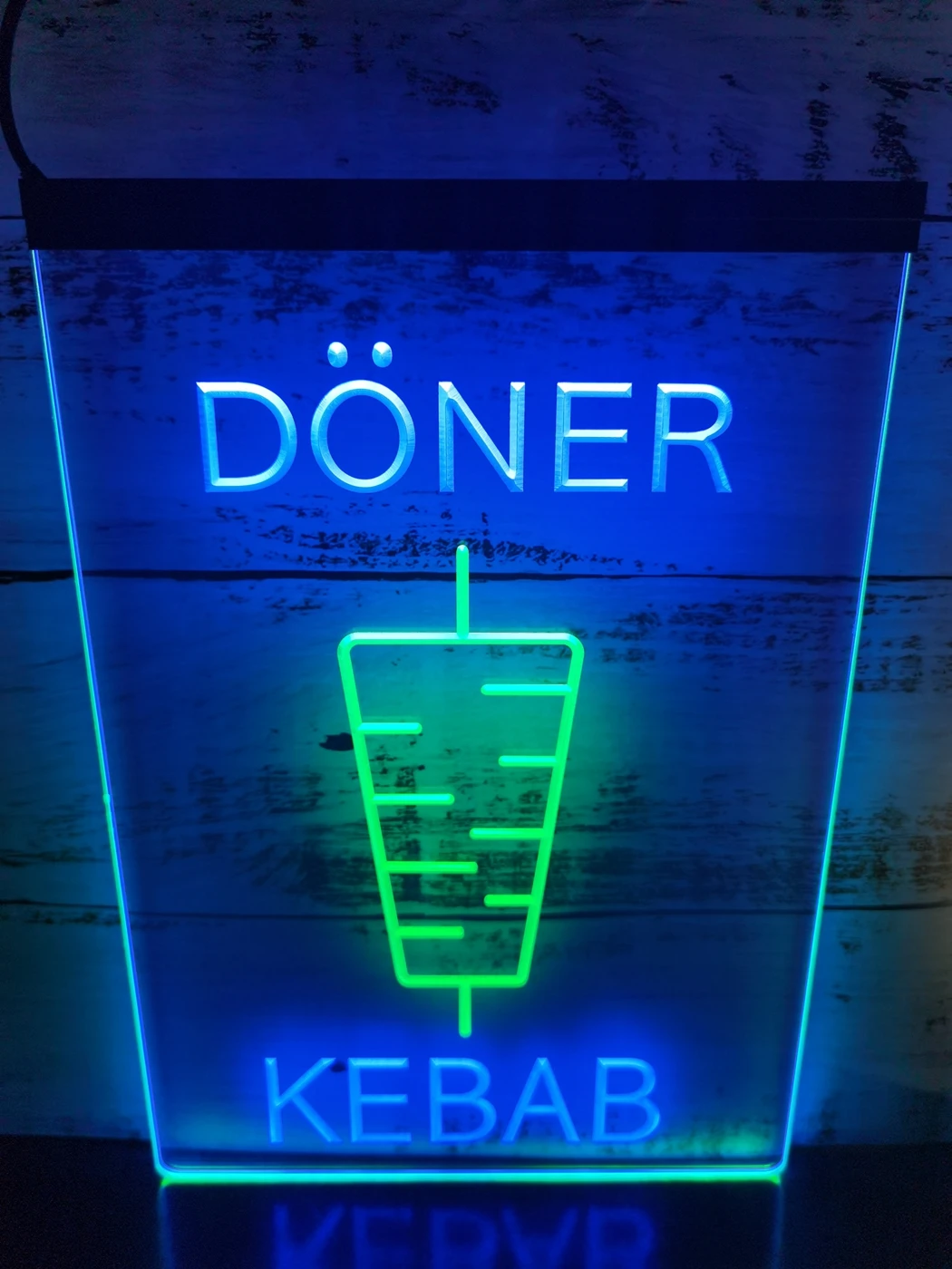 1S014 Doner Kebab Restaurant Caf Decoration Bar Dual Color LED Neon Sign | Дом и сад