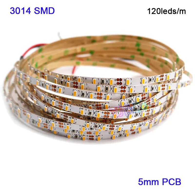 Суперъяркая Светодиодная лента 5 м 12 В постоянного тока мм 3014 SMD высокой яркости 120