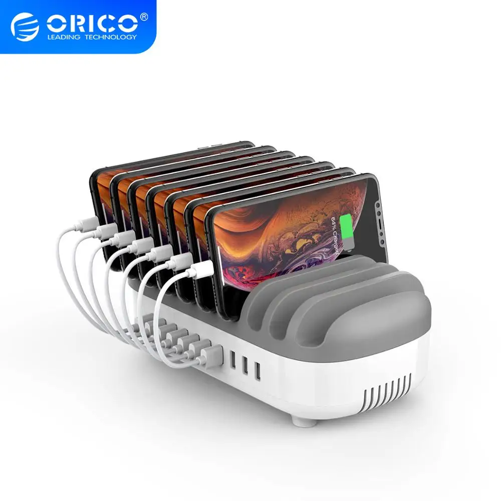 Зарядная Станция ORICO USB 10 портов 120 Вт 5V2.4A * зарядная док станция с держателем для