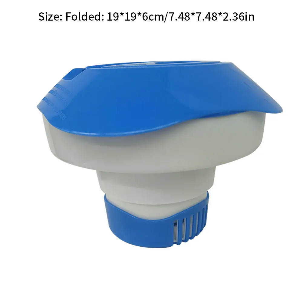 

New Swimming Pool Chemical Floater Chlorine Bromine Tablets Floating Dispenser Applicator Foldable Drift Holder Hot Tub Supplies