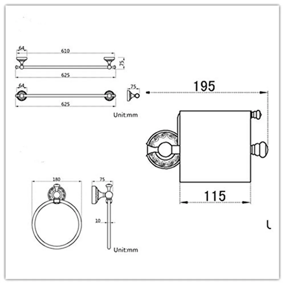Банное оборудование комплект из 4 предметов держатель для полотенец аксессуары