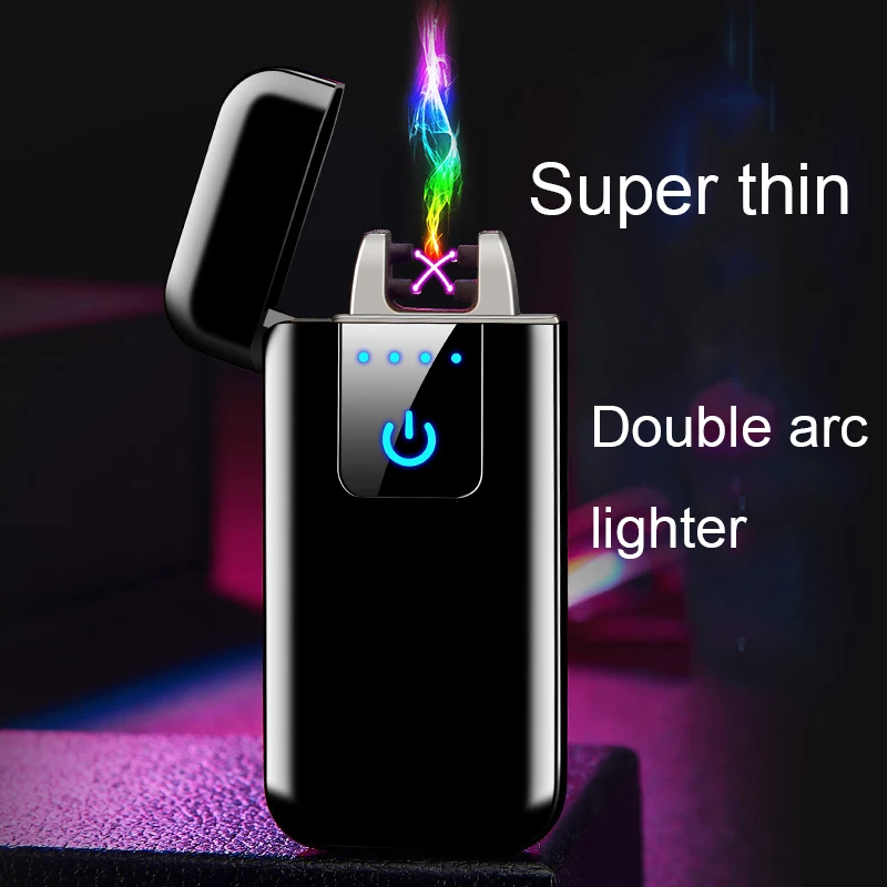 

Плазменная USB-зажигалка с сенсорным переключателем, гравировка имени