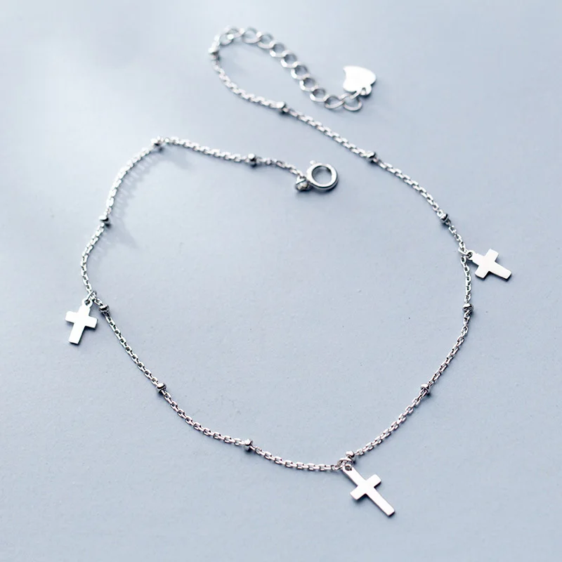 Trustdavis Стерлинговое Серебро 925 пробы модный шарм крест браслеты ювелирные изделия