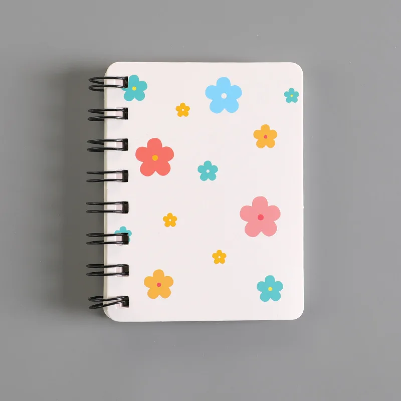 

Flower cartoon animal pattern notebook cute student rollover coil notebook portable mini pocket notebook word note book
