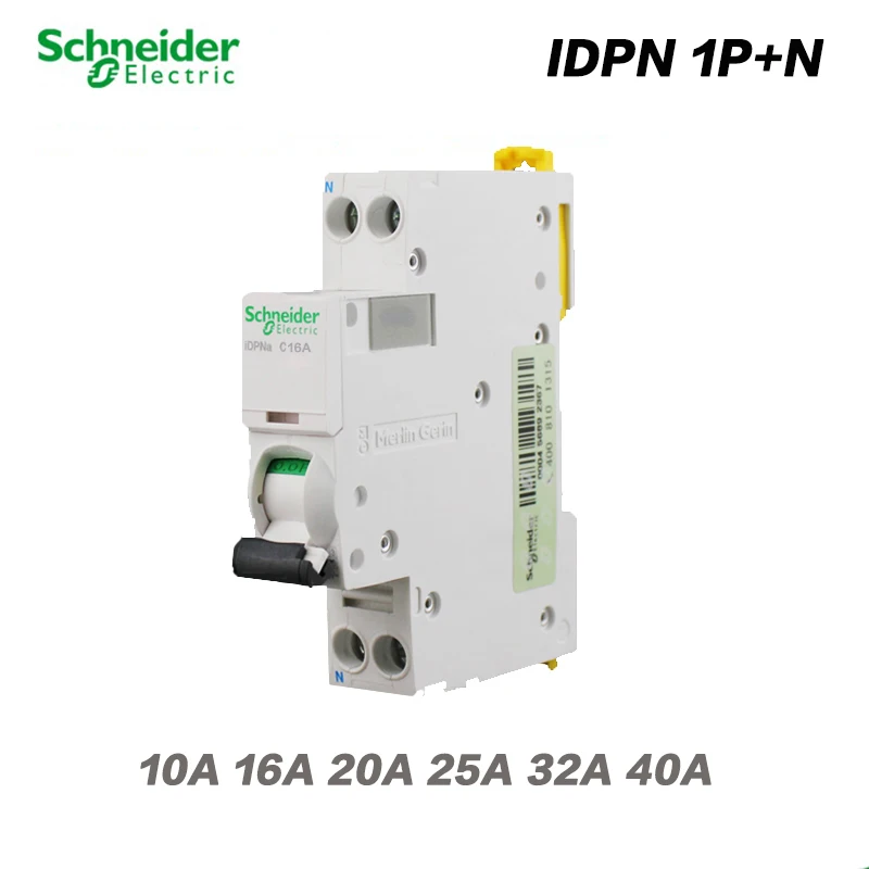 Schneider All Series MCB автоматический воздушный выключатель 18 мм Маленькая мини 2p IDPN 1P + N AC