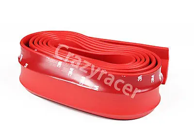 Универсальный красный резиновый передний спойлер боковая юбка Боди Комплект 2 16