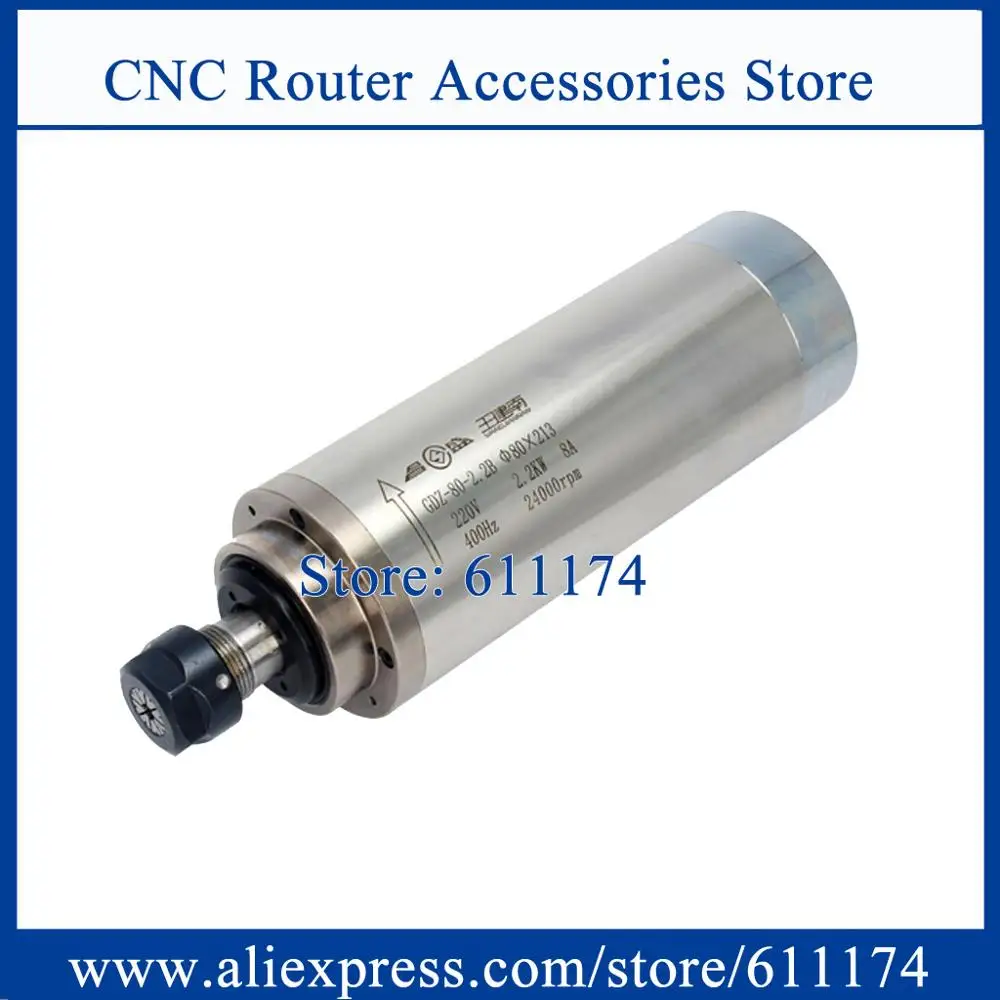 Фрезерный шпиндель для гравировки по дереву двигатель шпинделя 2 кВт ER20 24000 об/мин