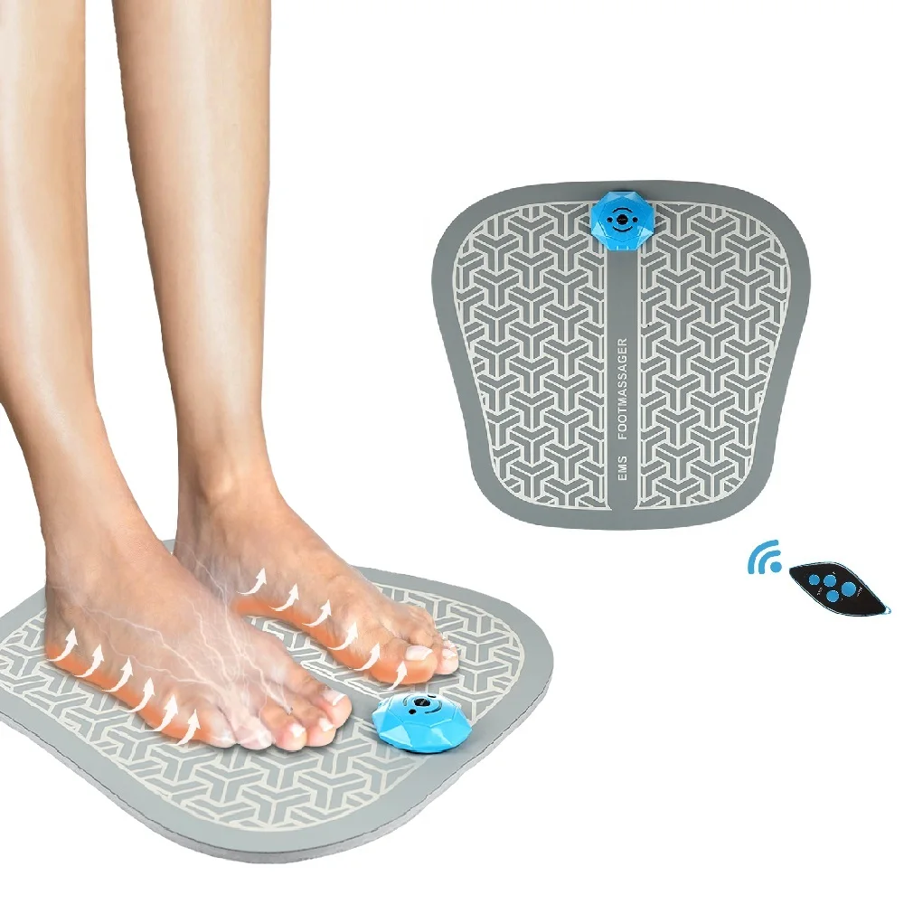 

Electric Ems Foot Massager Pad Feet Muscle Stimulator Shiatsu Wireless Improving Blood Circulation Pain Relieve ABS Massage