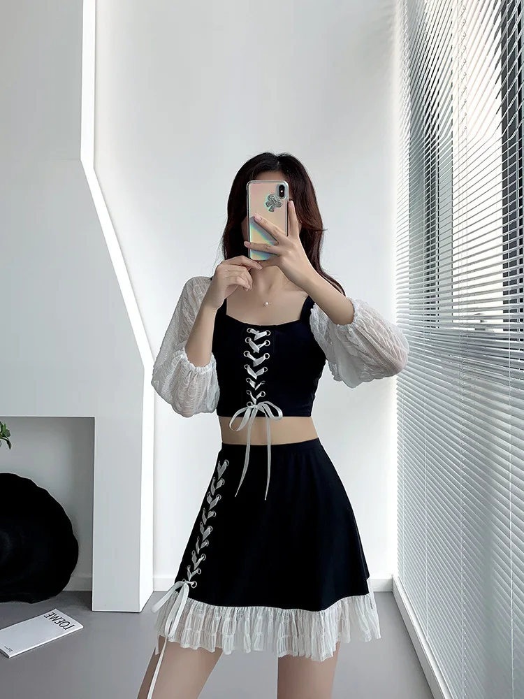 

Новинка 2021, однотонный комплект бикини в Корейском стиле, Женский раздельный купальник с подкладкой, высококачественный пляжный костюм