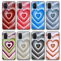 heart love glass case for samsung galaxy s21 a51 s20 a50 a71 a70 a52 a72 a12 s10 s9 s8 a21s s10e fe note 20 10 lite plus ultra