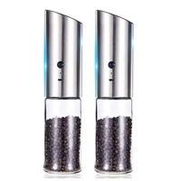 2pack usb rechargeable electric salt and pepper grinder stainless steel salt and pepper grinders refillable