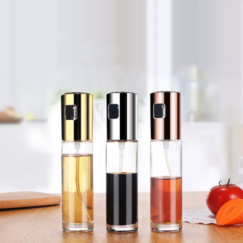 Стеклянная бутылка с распылителем для масла кухонная аксессуары готовки