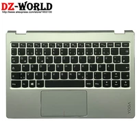 new palmrest silver upper case with german keyboard touchpad for lenovo ideapad yoga 710 11 isk ikb laptop c cover 5cb0l46114