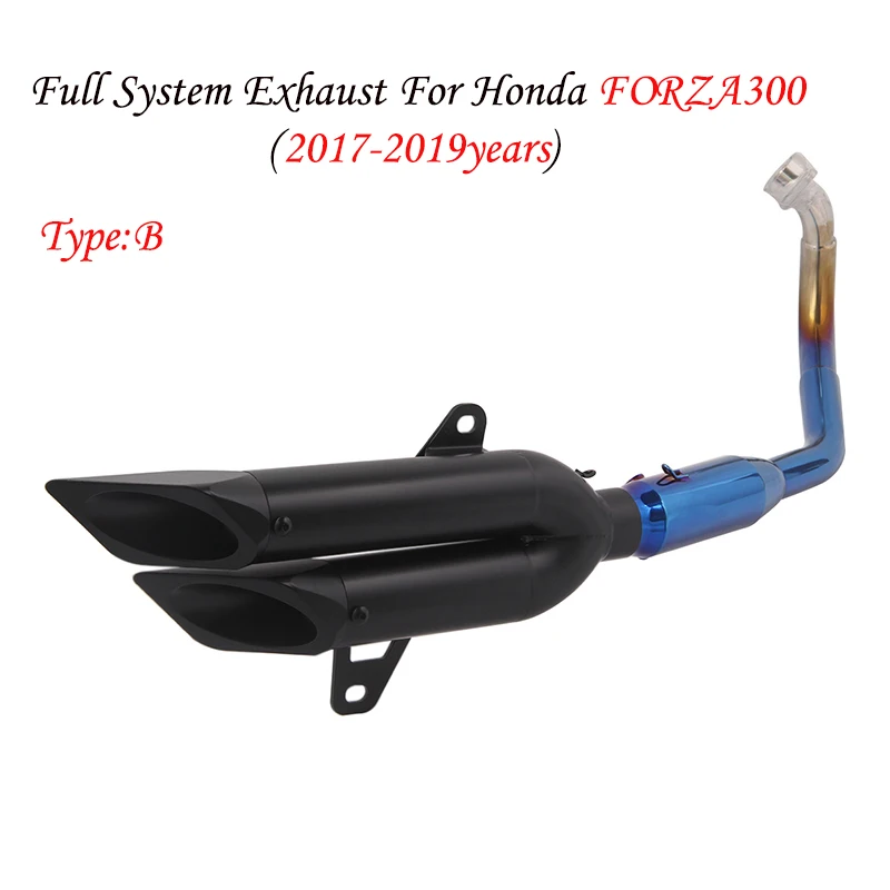 Слипоны ДЛЯ FORZA 300 FORZA300 2017 2019 полная система глушитель 2 отверстия Передняя труба