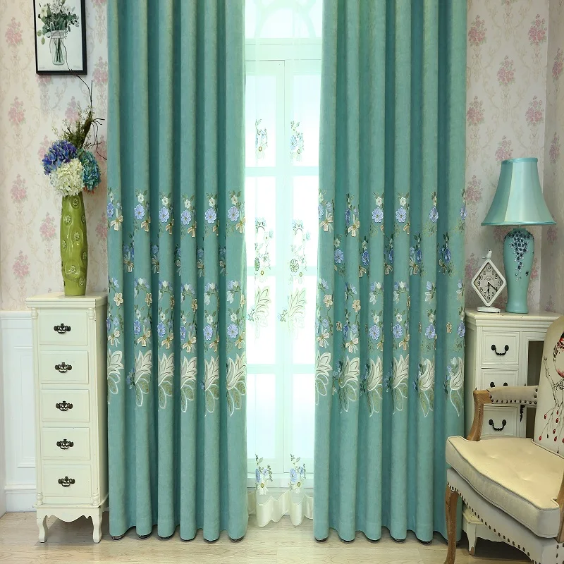 Шениль жаккардовые европейские роскошные классические шторы с вышивкой