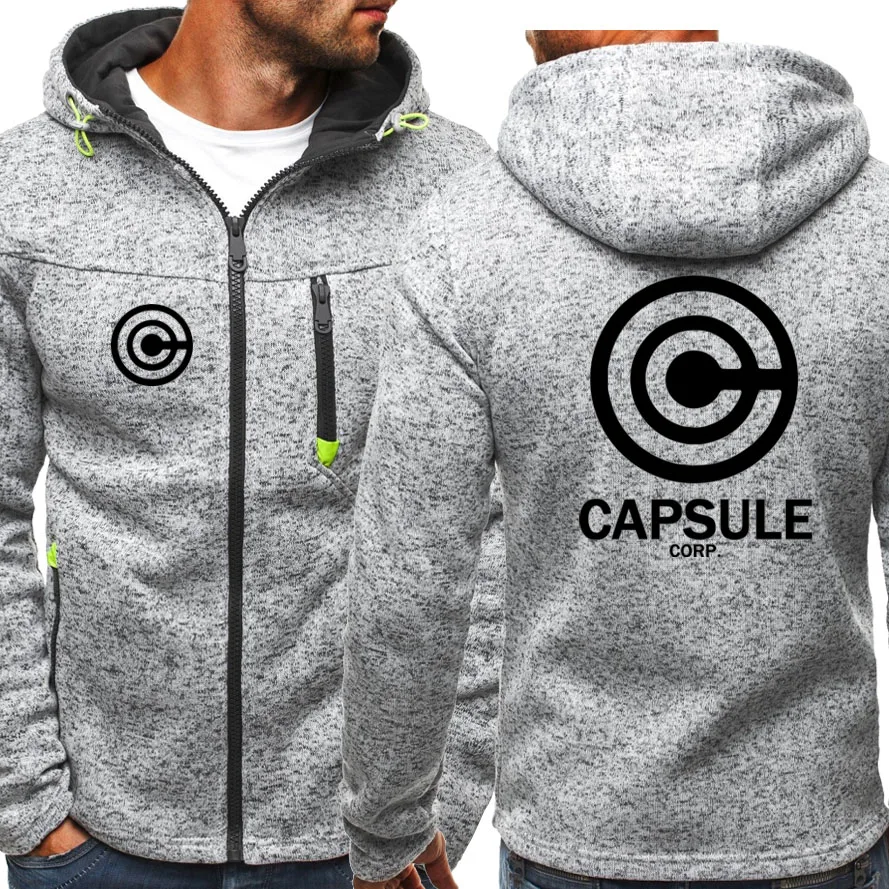 

New Spring Autumn Men's Capsule Logo Hoodie Fashion High Quality Hooded Sweatshirts Jacket Zipper Clothing 3 Color