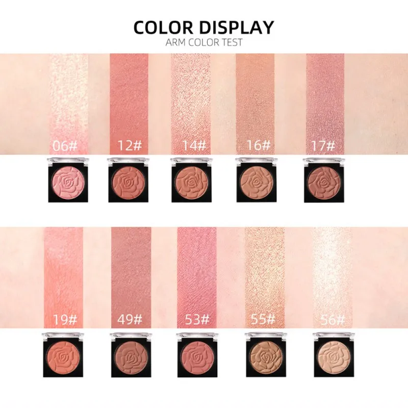 Матовые перламутровые Румяна стойкие осветляют кожу тени для век профильная