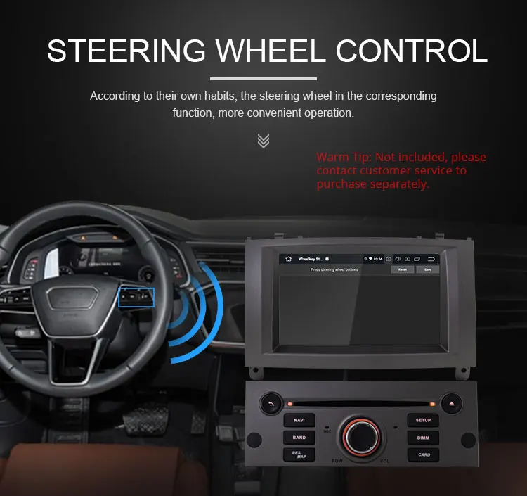 TOPBSNA Android 9,0 автомобильный dvd-плеер для peugeot 407 2004-2010 wifi автомобильный мультимедийный плеер 1 Din gps Navi Радио автомобильный стерео