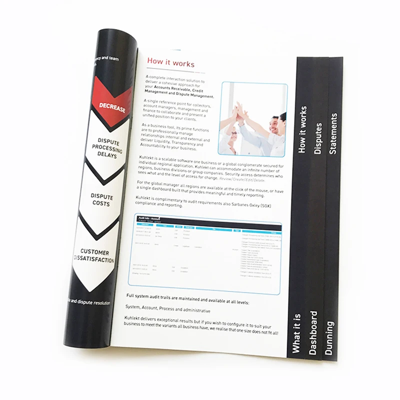 Сделанная на заказ Печать рекламная брошюра листовка буклеты книга