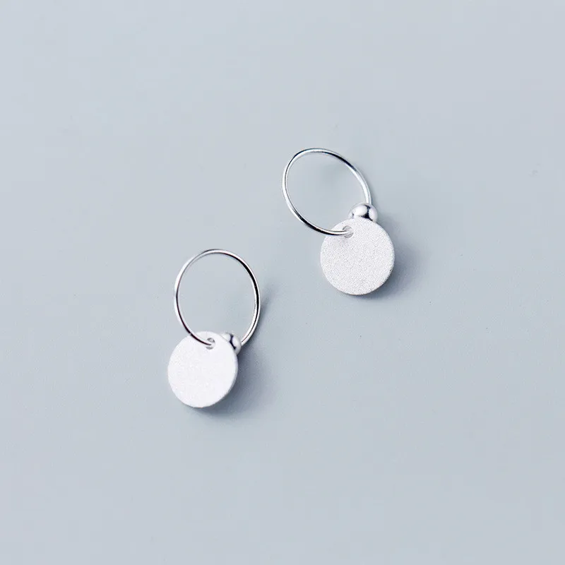 Простые серьги гвоздики из стерлингового серебра 925 пробы в Корейском стиле с