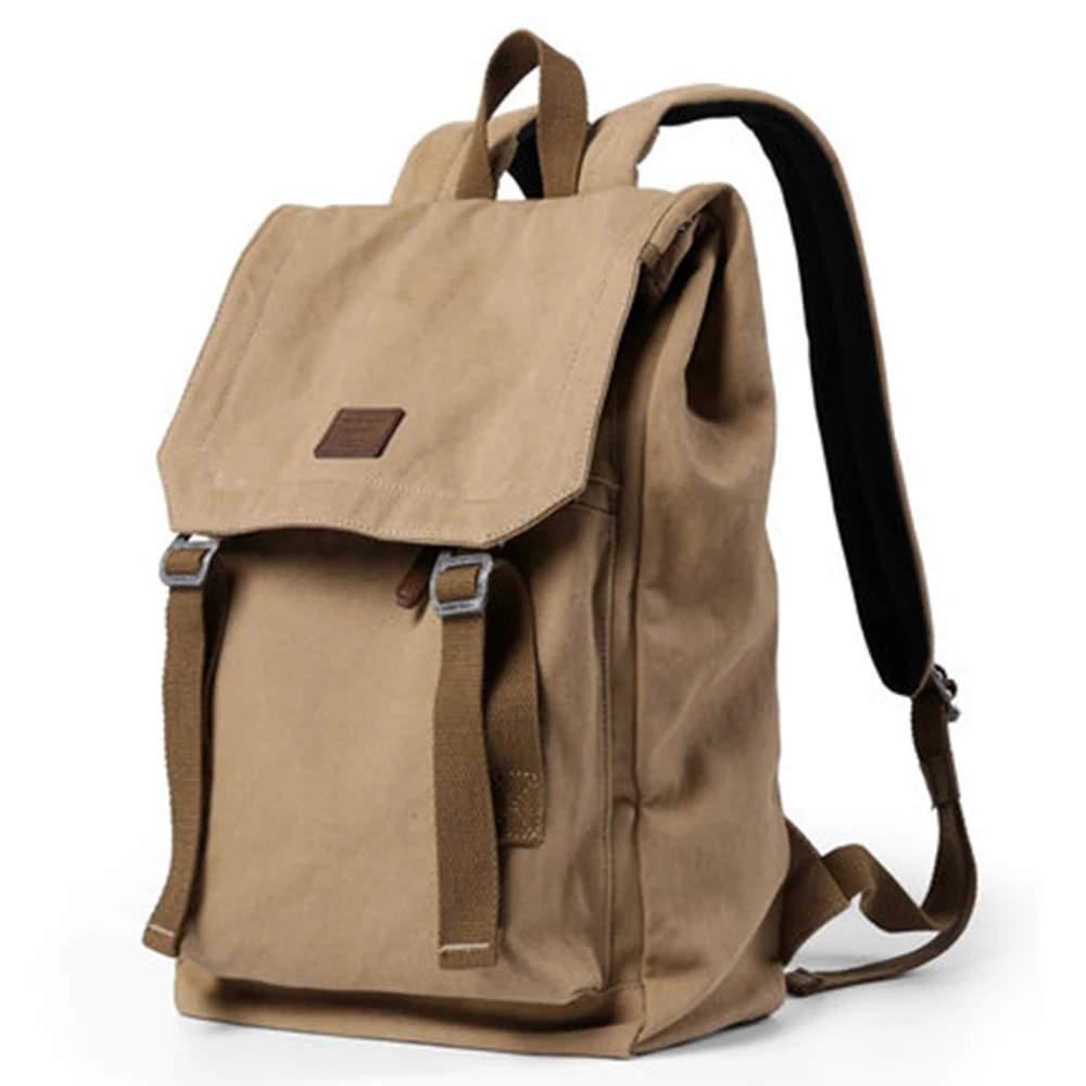 

Men's Computer Backpack Simple Fashion Trend Leisure Shoulder Travel Canvas College Students School Bags