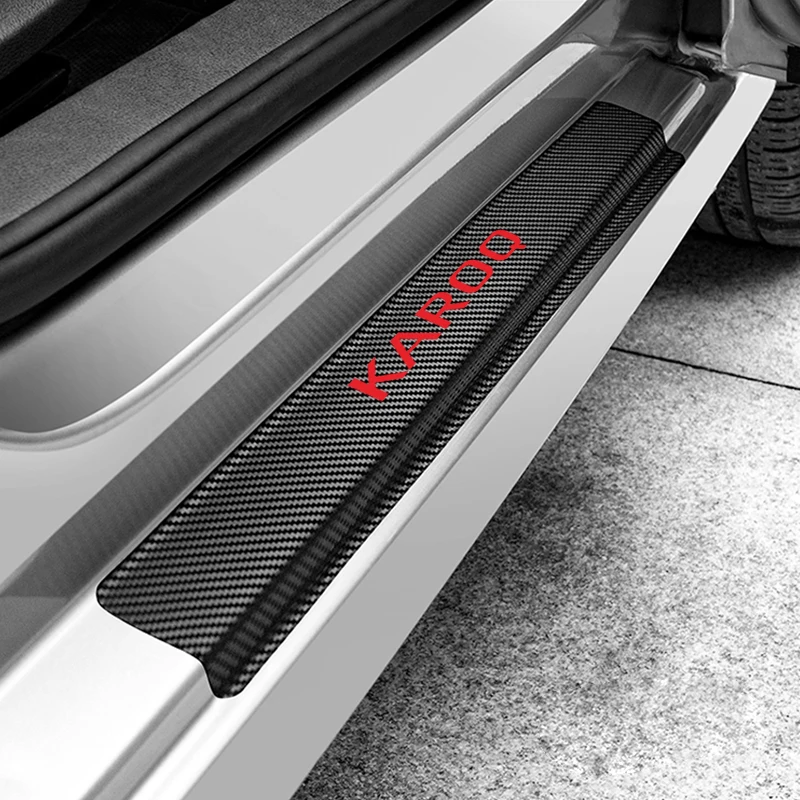 4 шт./компл. автомобильные накладки на пороги для Skoda KAROQ аксессуары Декоративные наклейки для стайлинга автомобилей