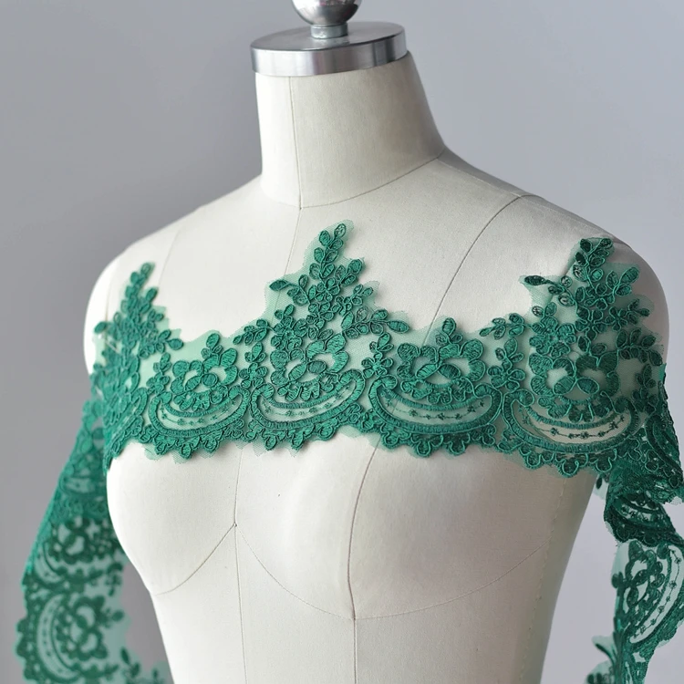 3 ярда 21 см в ширину белая свадебная ткань с цветами венецианская аппликация