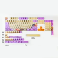 anime pbt cherry profile keycaps crown for mechanical keyboard with supplement keycap compatible gh60 gk61 gk64 87 96 104 108