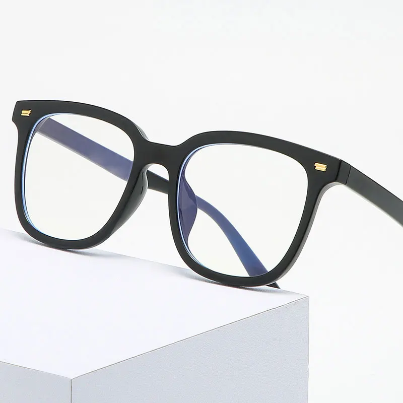 

2021 new big frame fashion glasses trend decoration retro flat mirror can be equipped with myopia glasses frame.