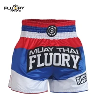 muay thai fighting kickboxing embroidery shorts fluory muaythai trunks unisex professional free sparring mma fight shorts