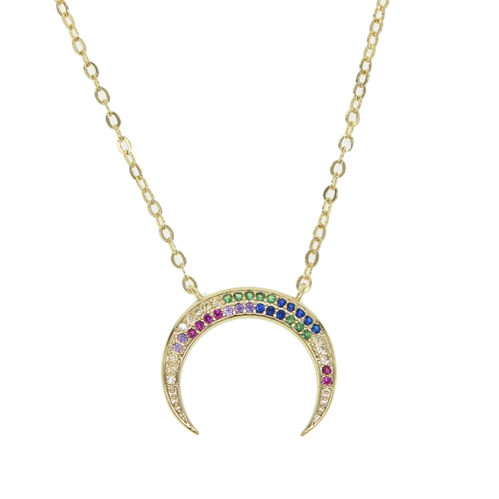 Оптовая продажа плавающая Гибкая красочная подвеска-капля с фианитами Золотое